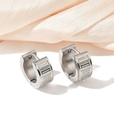 304 Stainless Steel Polishing Effect Hoop Earrings