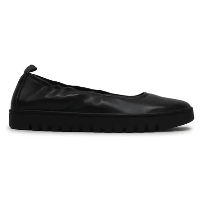 Vionic Uptown Ballet Leather Women's Comfort Shoes - Black - Size:US 11 Women