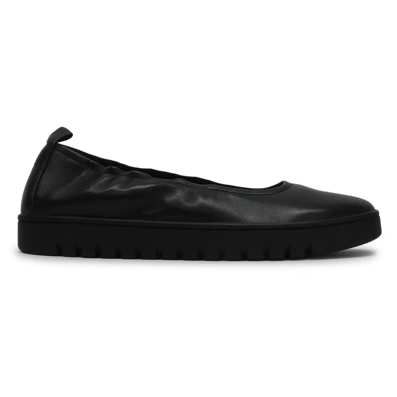 Vionic Uptown Ballet Leather Women's Comfort Shoes - Black - Size:US 11 Women