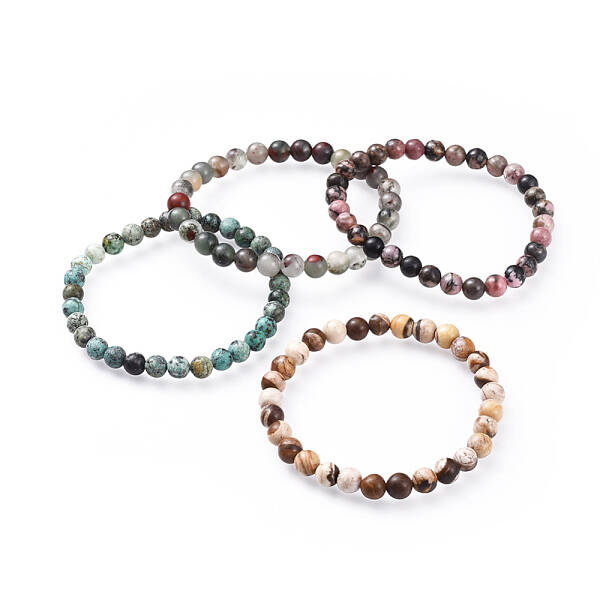 Natural Gemstone Stretch Bracelets