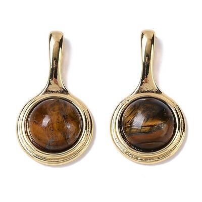 Brass with Tiger-Eye Pendants