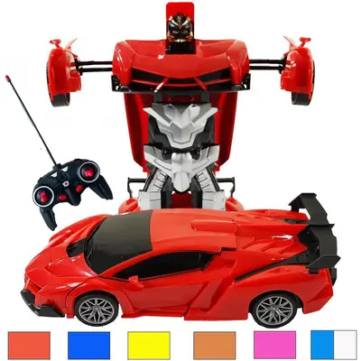 Remote Control Transforming Car Toy, 1 Set Rechargeable Electronic Drift Racing Car Toy with Dynamite Sound Effects & Lightin...