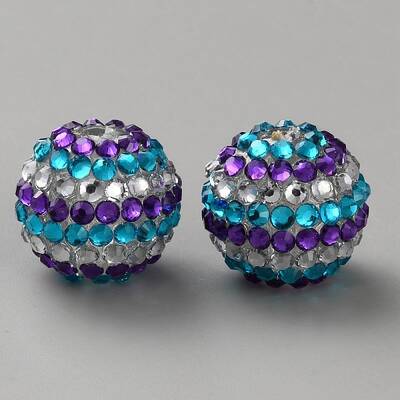 Resin Rhinestone Beads