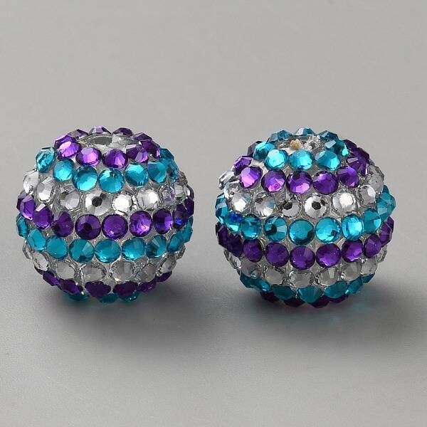 Resin Rhinestone Beads