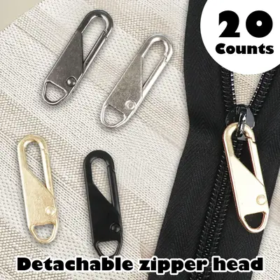 20 Counts Zipper Pulls, Detachable Zipper Pull Tabs adding length to zippers