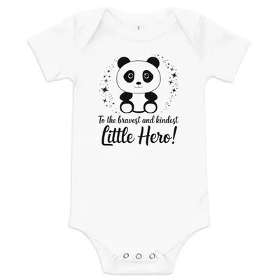 Adorable Panda Baby Onesie - Perfect for Little Heroes