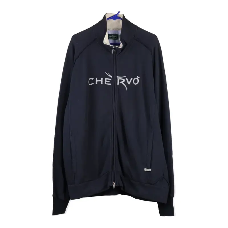 Chevro Spellout Zip Up - 2XL Navy Cotton