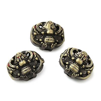Tibetan Style Rack Plating Brass Bead