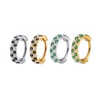 Titanium Double Row Micro Gem Hinged Nose Hoop | Checkered Nose Ring