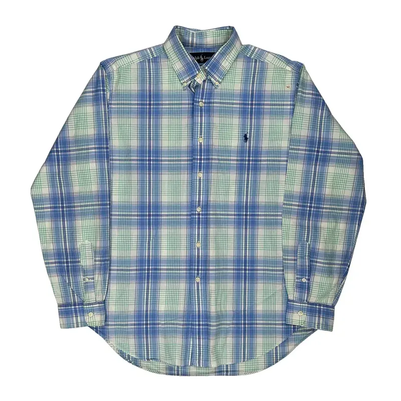Ralph Lauren Checked Shirt - Large Blue Cotton