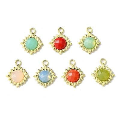 Ion Plating(IP) Real 14K Gold Plated 304 Stainless Steel with Glass Pendant