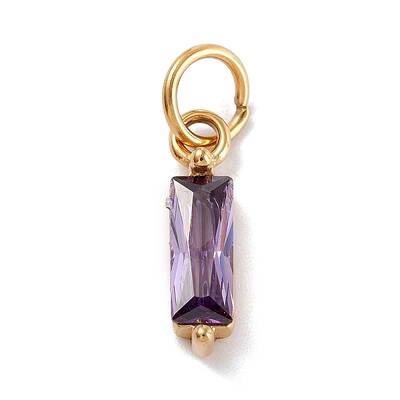 304 Stainless Steel Cubic Zirconia Pendants