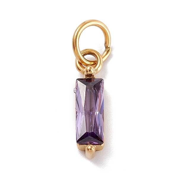 304 Stainless Steel Cubic Zirconia Pendants