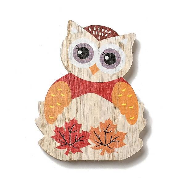 Autumn Single Face Printed Wood Cabochons