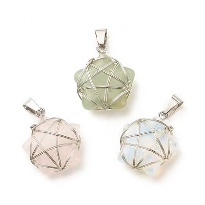 Natural & Synthetic Mixed Stone Pendants