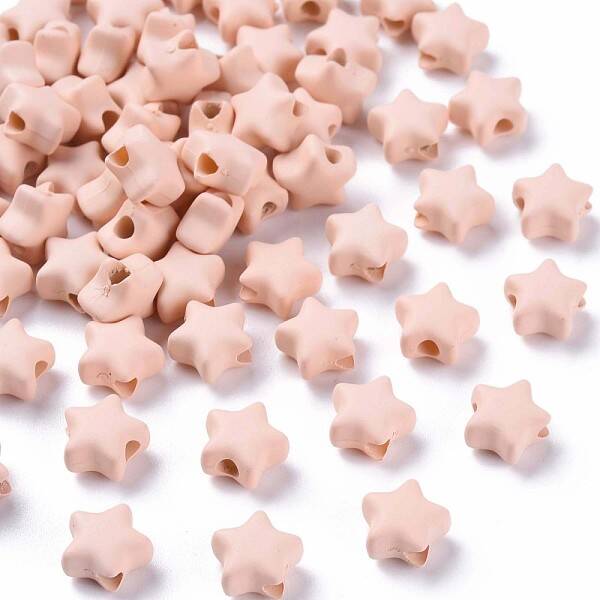 Spray Painted Acrylic Beads