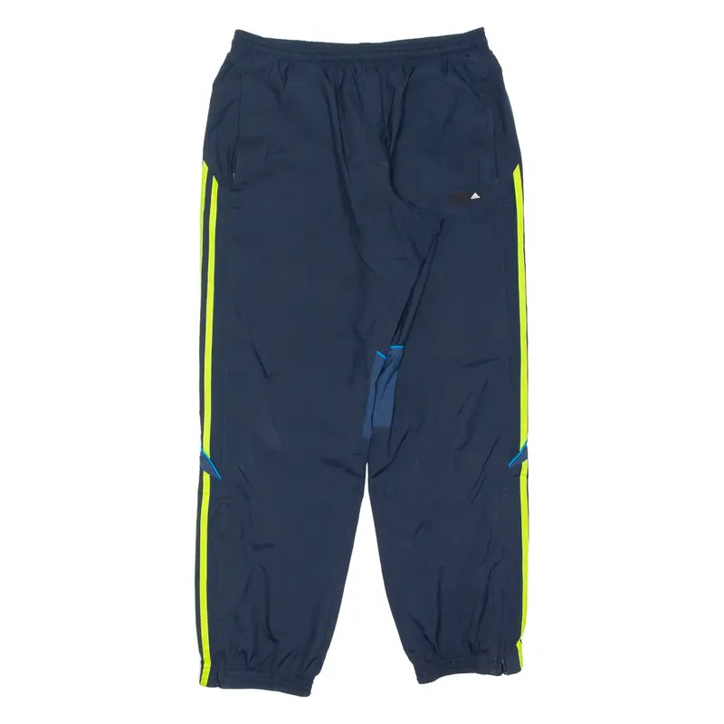 ADIDAS Mens Track Pants Blue Tapered M W30 L32