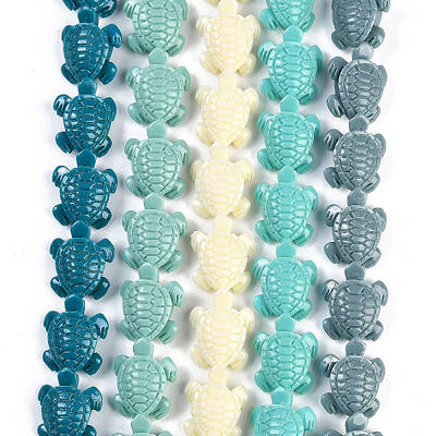 Synthetic Coral Carved Beads Strands
