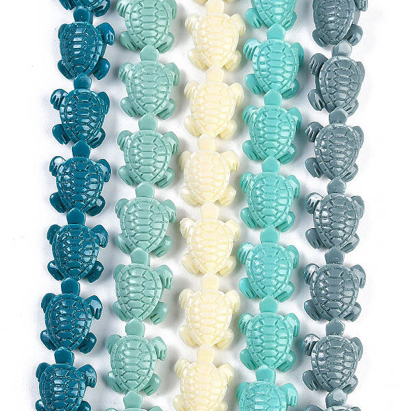 Synthetic Coral Carved Beads Strands