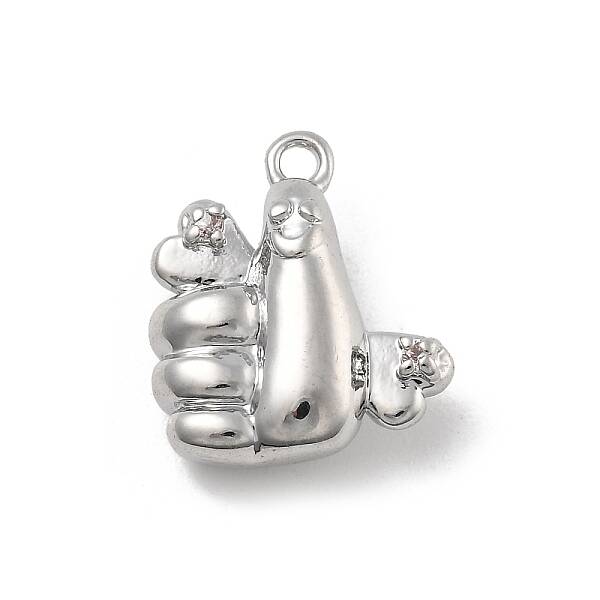 Brass Micro Pave Cubic Zirconia Pendants