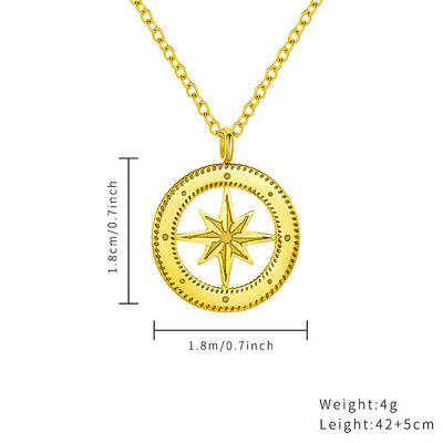 Retro Vintage Stainless Steel Pendant Necklace