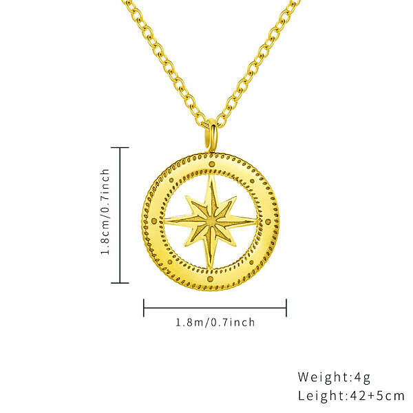 Retro Vintage Stainless Steel Pendant Necklace