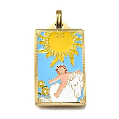 Tarot 304 Stainless Steel Enamel Pendants