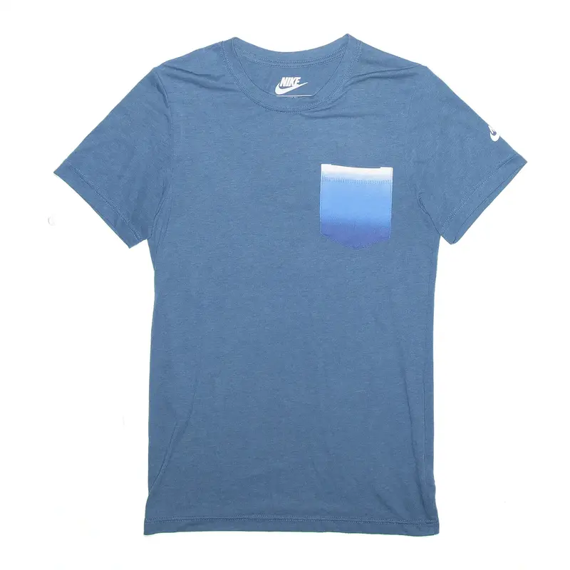 NIKE Sun Sports Blue Slim Short Sleeve T-Shirt Mens S