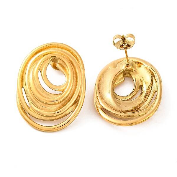 Ion Plating(IP) 304 Stainless Steel Stud Earrings