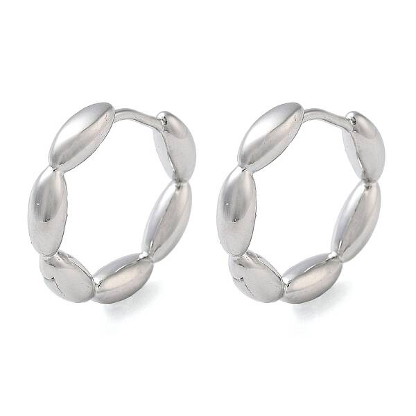 Brass Oval Hoop Earrings for Women
