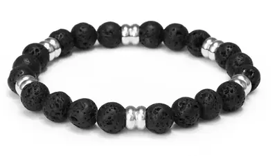 Agato MINK147/20 Lava Stone Bead Bracelet