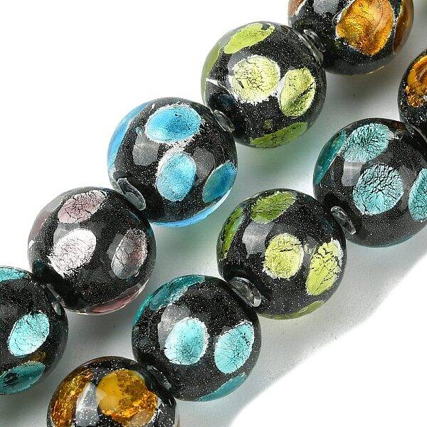 Handmade Silver Sand Lampwork Beads Strands