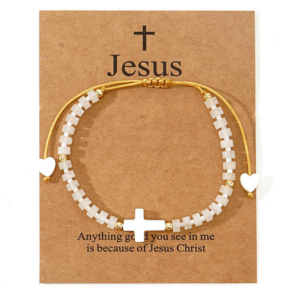 European American Natural Agate Beaded Braided Bracelets
