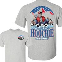 Hotter Than A Hoochie Trump Coochie with Busch Light Beer Shirt, 4th of July Independence Day, Casual Cotton Top Gifts for Tr...