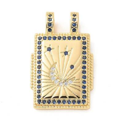 Brass Micro Pave Cubic Zirconia Pendants