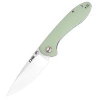 CJRB Folding Knife Feldspar Tool Knife with Stonewash D2/AR-RPM9 Steel Blade G10 Handle EDC Knife for Everyday Carry, Outdoor...