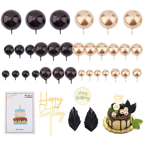 Acrylic & Paper Birthday Cake Insert Card Decoration