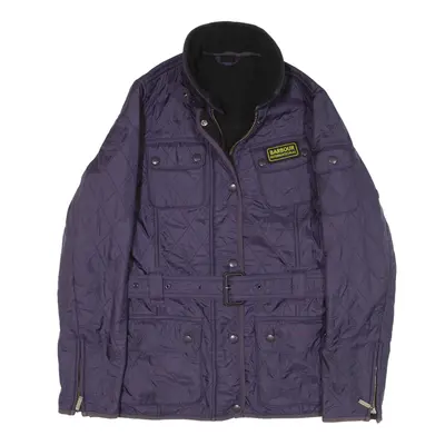 BARBOUR International Quilted Jacket Purple Womens UK 12