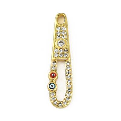 Brass Micro Pave Cubic Zirconia Pendants