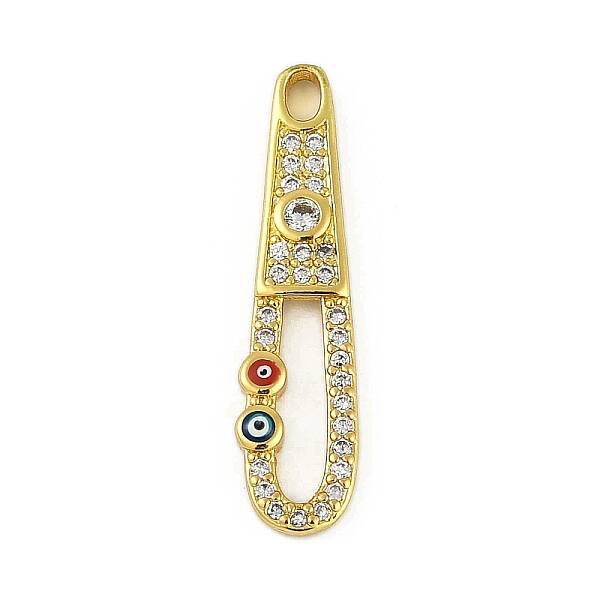 Brass Micro Pave Cubic Zirconia Pendants