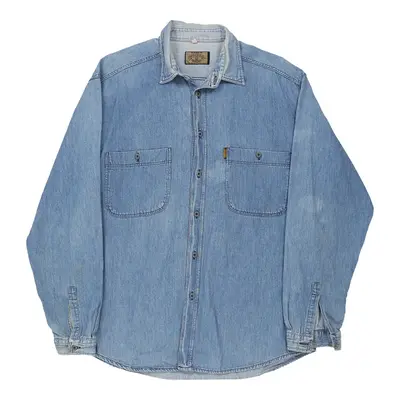 Armani Jeans Denim Shirt - Large Blue Cotton
