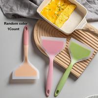 Random Color Silicone Wide Mouth Pancake Spatula, 1 Count Non-stick Pancake Egg Breakfast Spatula, Kitchen Cooking Utensils f...