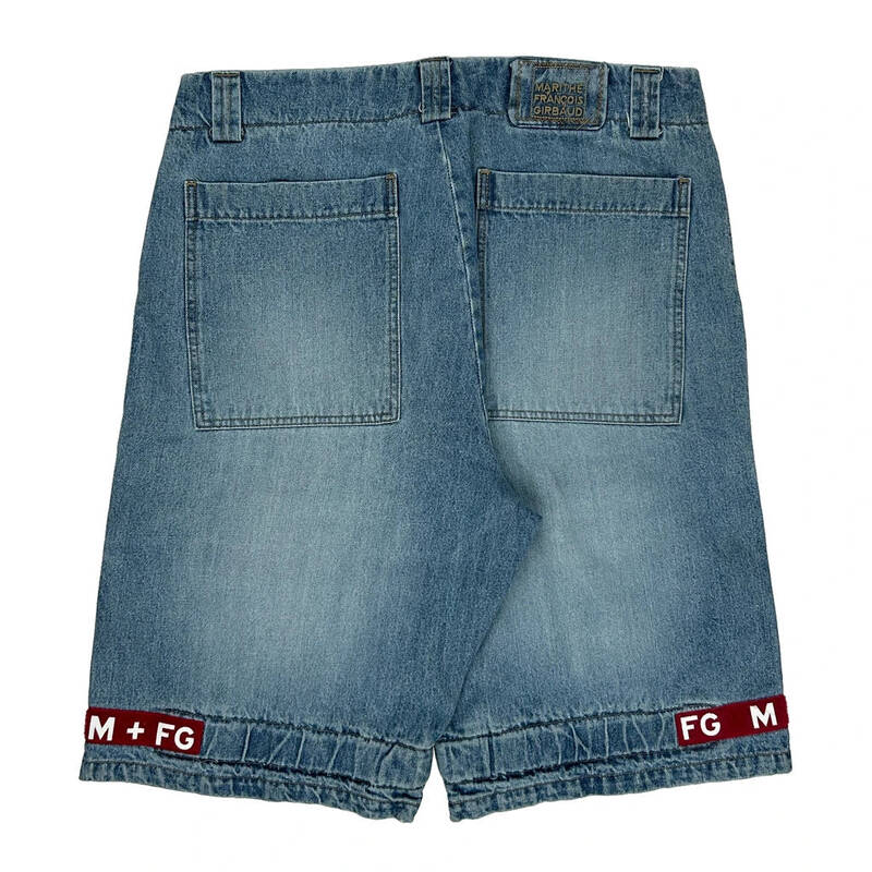 Fg M+Fg Francois Girbaud Cargo Denim Shorts - 36W 12L Light Wash Cotton