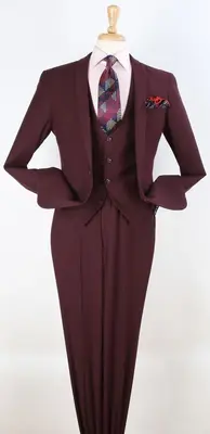 Royal Diamond Slim-Fit Men's 3-Piece Fashion Suit