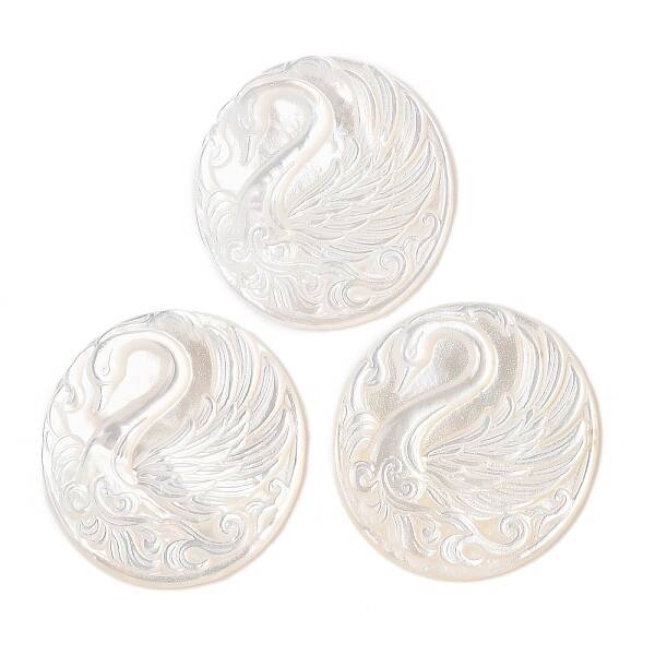 Natural White Shell Cabochons