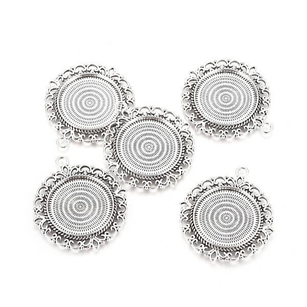 Tibetan Style Pendant Cabochon Settings