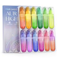 Four Candies 8 Pcs Highlighters Assorted Colors Pastel，No Bleed Highlighters, Cute Pastel Highlighter Set, Soft Chisel Tip,...