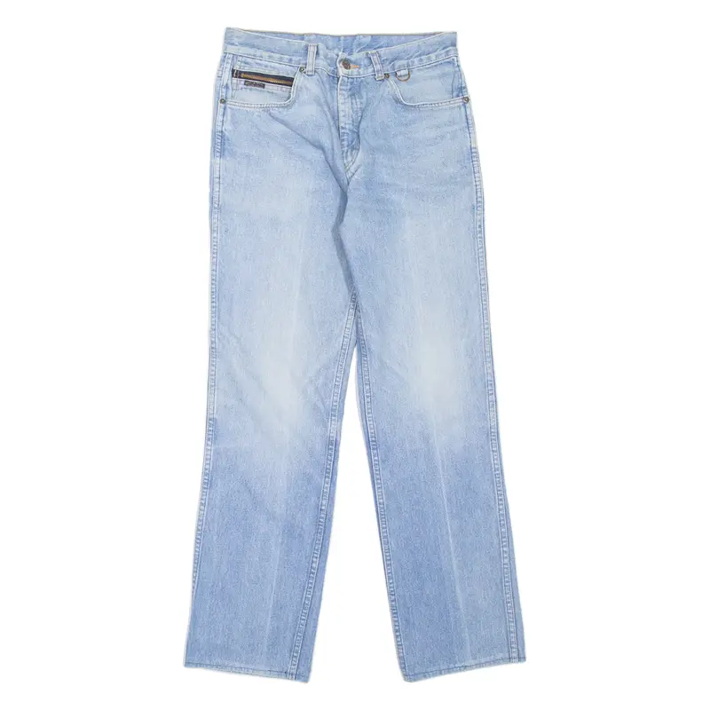 VINCI Mens Jeans Blue Regular Straight Stone Wash W28 L30