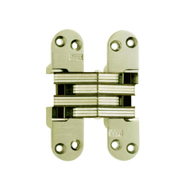 Soss Model 218 Invisible Hinge For 1-3/4 To 2 Thick Wood Or Metal Applications, Satin Brass