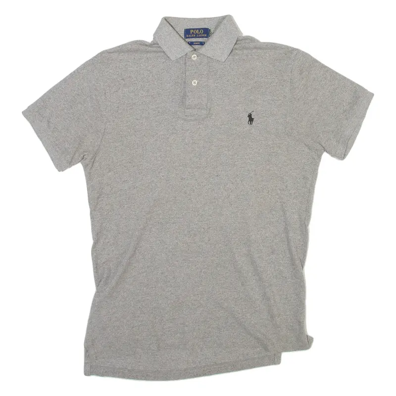 POLO RALPH LAUREN Slim Fit Mens Polo Shirt Grey S